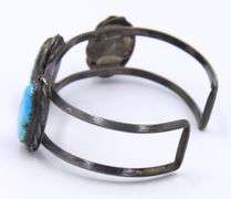 Vintage Sterling Silver Turquoise Cuff Bracelet and Turquoise Ring