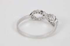 10k White Gold White CZ Infinity Symbol Ring Size 7