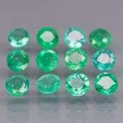 Vivid! Top green 2.54ct Colombian Emerald set
