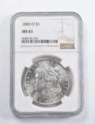 MS61 1889-O Morgan Silver Dollar NGC
