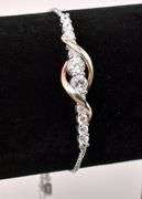 Adjustable CZ Bracelet In Sterling Silver