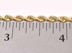 Sturdy Rope Chain Necklace In 14K Yellow Gold