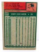 1975 Hank Aaron Topps Baseball Card
