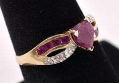 Stunning Ruby Ring In Yellow Gold