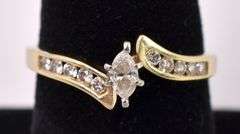 Dazzling Diamond Ring In 14K Yellow Gold
