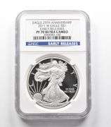 PF70 UCAM 2011-W American Silver Eagle ER 25th Anniversary NGC