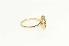 14K Yellow Gold Oval Victorian Domed Engagement Setting Ring