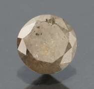 Unique .53ct smooth cut Silver Diamond solitaire