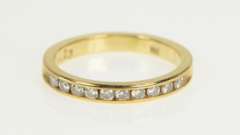 14K Yellow Gold 0.25 Ctw Diamond Classic Channel Wedding Band Ring