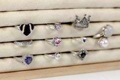 Sterling Silver Curated Ring Assortment Various Sizes & Styles (10 Ring Lot)
