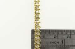 10K Yellow Gold 2.00 Ctw Wavy Link Classic Round Diamond Bracelet