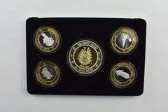 Spacequest Casino Vegas Hilton Ltd. Collector Ed. 5 Silver Round Set