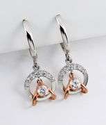 Sweet 14k WG Dangle Earrings