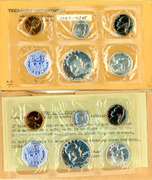 Two Silver US Proof Sets in Original Packaging: 1957 & 1958