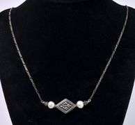 Pearl Necklace In Sterling Silver