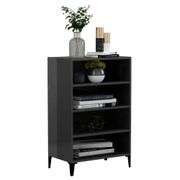 Sideboard High Gloss Gray 22.4x13.8x35.4in Chipboard