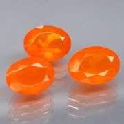 Glistening 3.24ct natural orange Fire Opal set