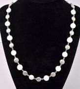 White And Silver Bead Necklace In Sterling Silver