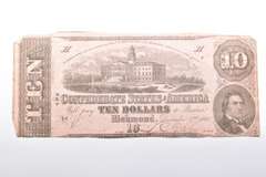 1862 $10 The Confederate States Of America Richmond, VA