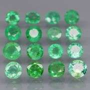 Collectors 2.71ct real Colombian Emerald 16 piece set