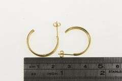 14K Yellow Gold Vintage Classic 18.3mm Semi Hoop Earrings
