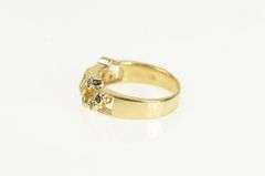 14K Yellow Gold Sapphire Topaz Diamond Rainbow Gemstone Ring