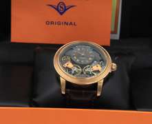 Stuhrling Watch with Brown Leather Strap