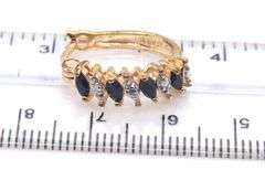 Lot of 2 Vintage 925 Sterling Silver Gemstone Dangle Earrings