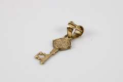 14k Yellow Gold God's Key to Heaven Saint Benedict Medal Pendant