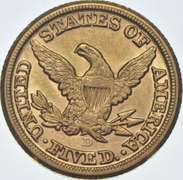 1859-D $5 Liberty Head Gold Half Eagle
