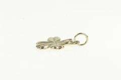 14K White Gold Diamond Shamrock Four Leaf Clover Lucky Charm/Pendant