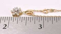 Dazzling Diamond Flower Pendant Necklace In 14K Yellow Gold
