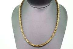 Stunning 14kt Solid Yellow Gold Italian Chain Necklace