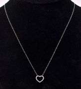 Splendid Diamond Heart Pendant Necklace In 14K White Gold