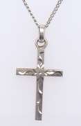 Vintage Sterling Silver Cross Pendant on Chain