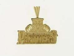 14K Yellow Gold Carolina Panthers Sports Team Mascot Logo Pendant
