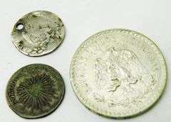 Lot of 3 Early Mexican Coins