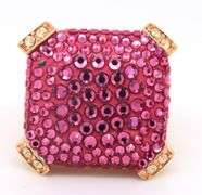 Judith Leiber Crystal Pink Ring