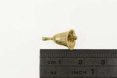 14K Yellow Gold 3D Articulated Wedding Bell Marriage Charm/Pendant