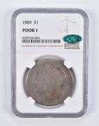 Poor 1 1889 Morgan Silver Dollar CAC NGC