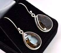 Smoky Quartz Dangle Earrings In Sterling Silver