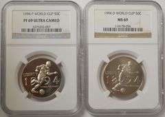 1994 World Cup Soccer Commemorative Half Dollars Set NGC MS 69 PF 69