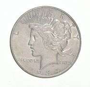 1934-D Peace Silver Dollar