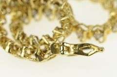 10K Yellow Gold 2.00 Ctw Wavy Link Diamond Classic Tennis Bracelet