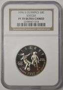 1996 S Olympics Soccer Commemorative Half Dollar NGC PF 70 Ultra Cameo