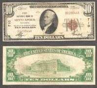 $10 1929 First Ntl Bank Minneapolis,MN Circulated
