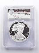 PR69DCAM 2011-W American Silver Eagle 25th Anniv. Signed Mercanti PCGS