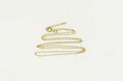 10K Yellow Gold 1.1mm Classic Cable Link Fancy Chain Necklace