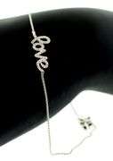 Cute Adjustable 14kt White Gold Love Bracelet