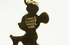 14K Yellow Gold Walt Disney Prod. Mickey Mouse Cartoon Charm/Pendant